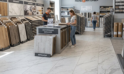 Кварцвиниловая плитка в коммерческом помещении